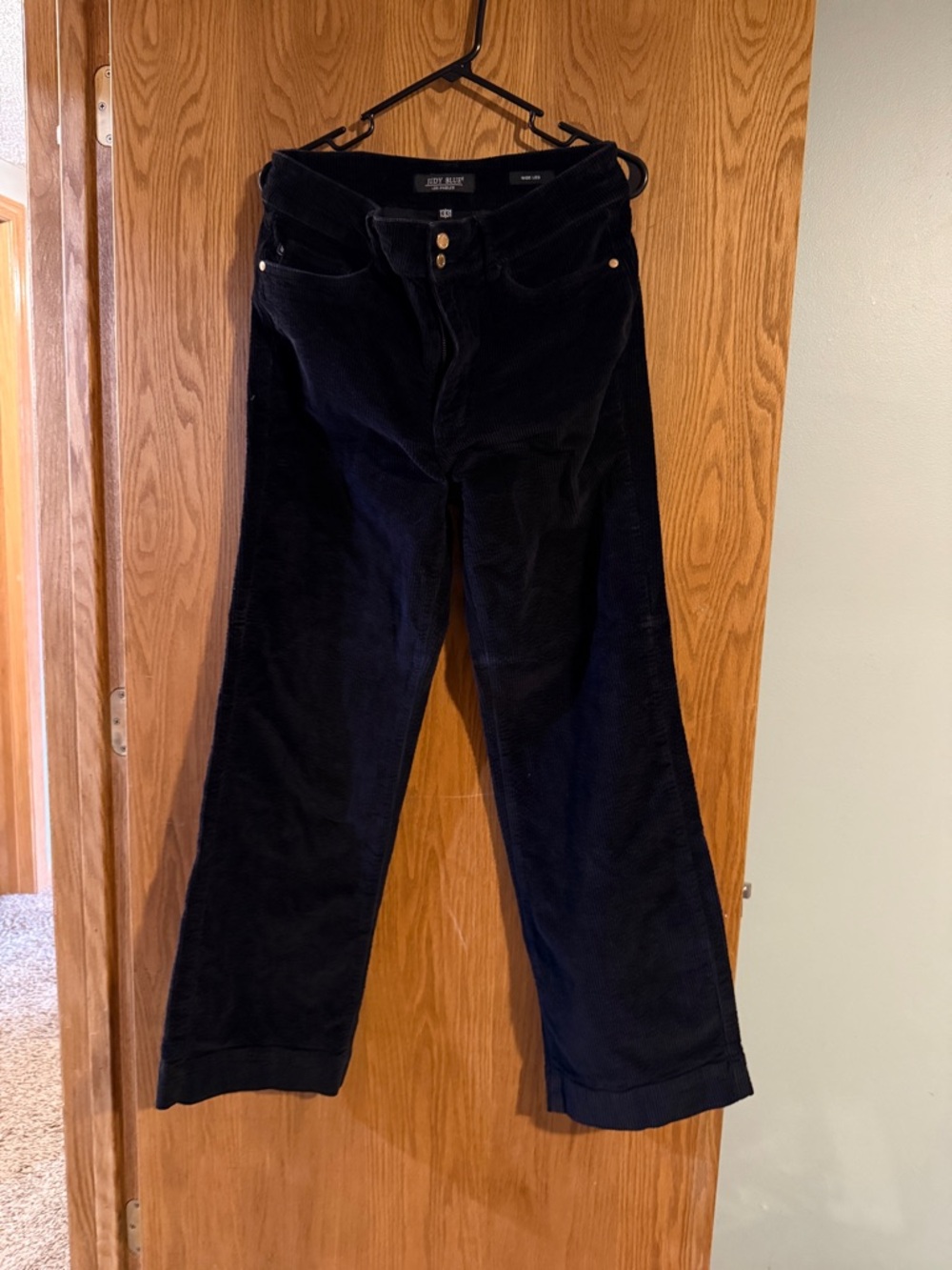 Judy Blue Black Corduroy Wide Leg Pants